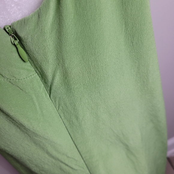 Tibi New York Silk Dress Size 8 Green - Picture 10 of 14